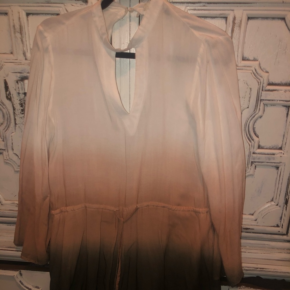 Ombré romper with tie waste